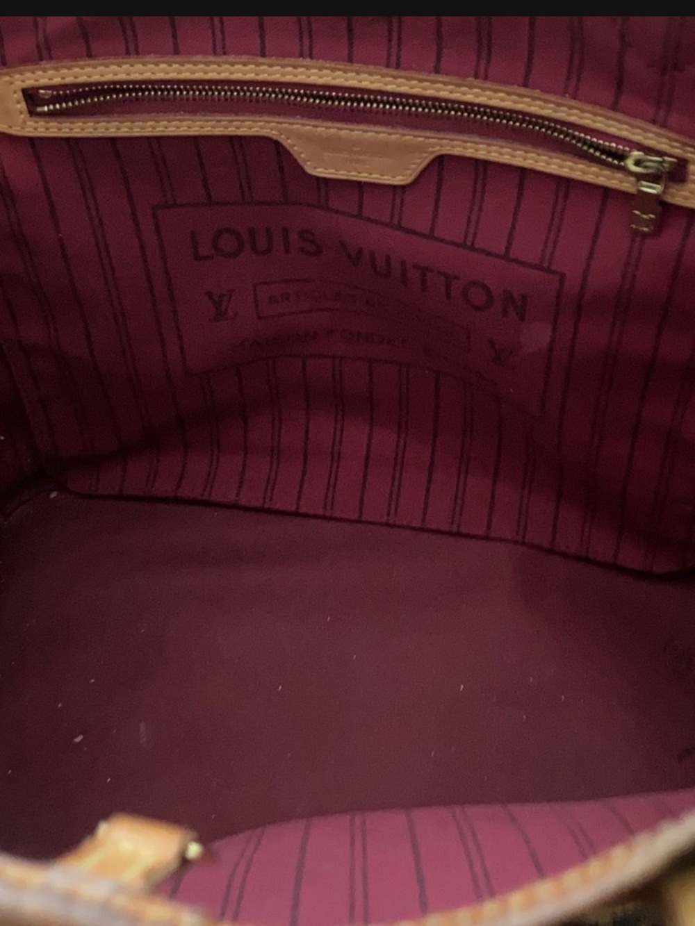 Louis Vuitton Monogramneverfull MM  Canvas Tote in Brown with Tan Trim - Picture 10 of 14